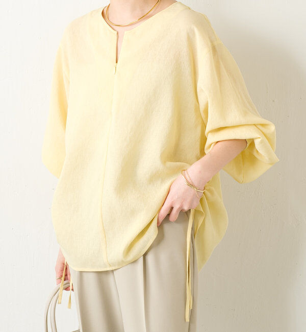  「ジップドロストブラウス」|シャツ・ブラウス|