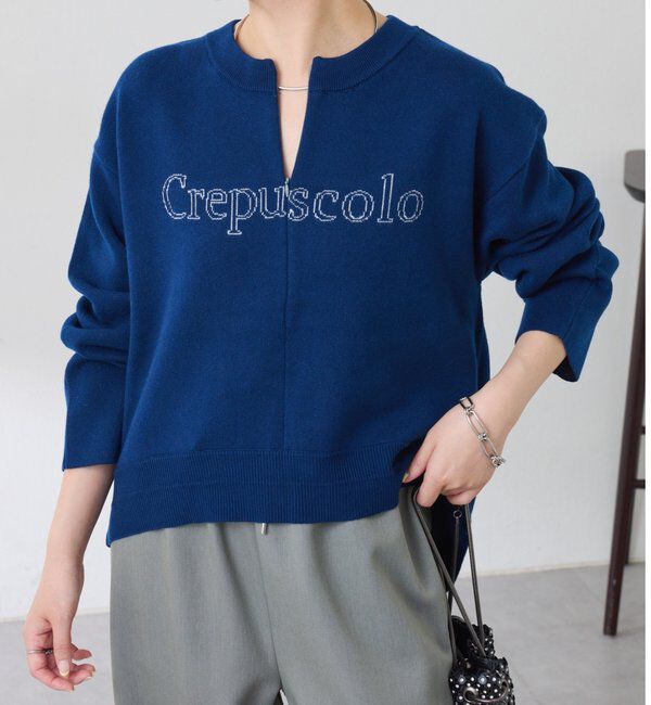  「スウェットライクラウンドヘムニット」|ニット・セーター|