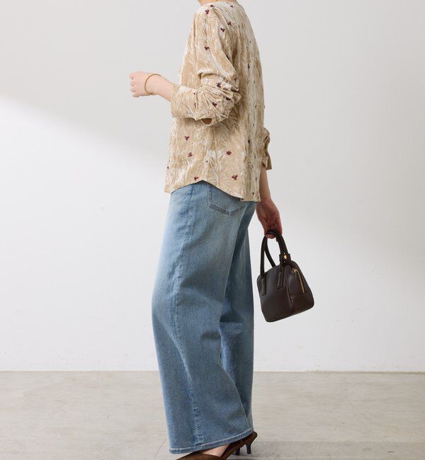  「刺繍ベロアカットソー」|Tシャツ・カットソー|