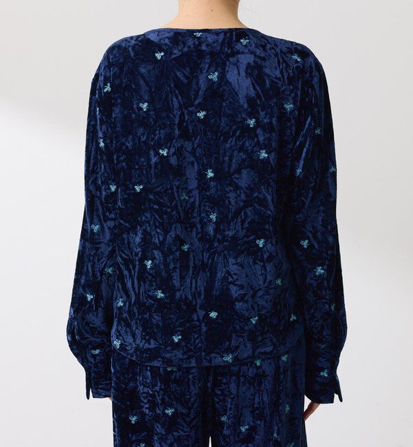  「刺繍ベロアカットソー」|Tシャツ・カットソー|