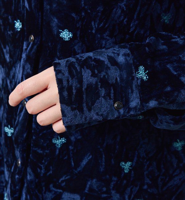  「刺繍ベロアカットソー」|Tシャツ・カットソー|