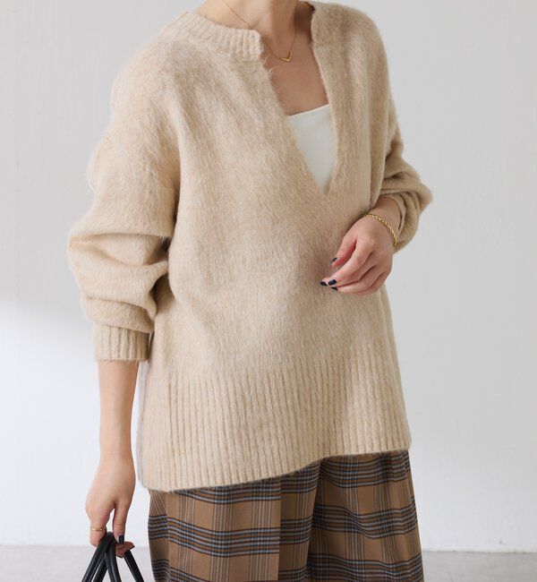  「エアリー深Vニット」|ニット・セーター|