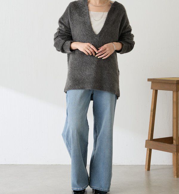  「エアリー深Vニット」|ニット・セーター|
