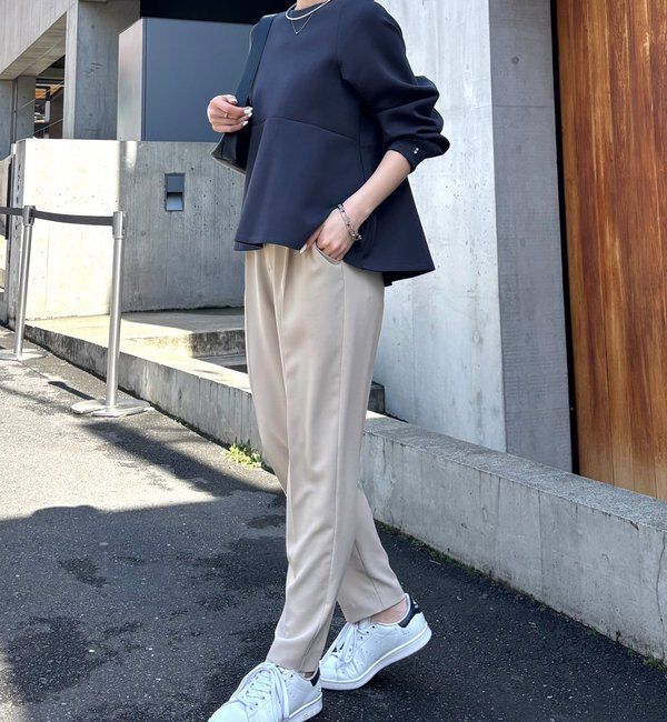  「袖ビジューペプラムカットソー」|Tシャツ・カットソー|