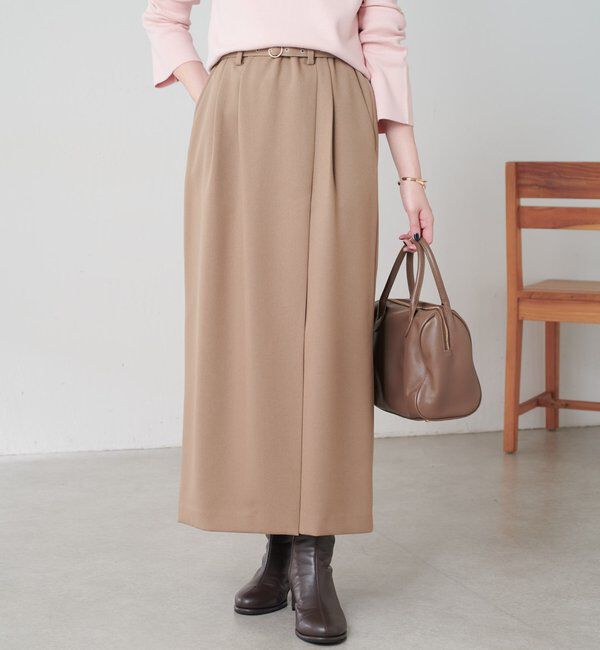  「ウールライクベルテッドスカート」|スカート|