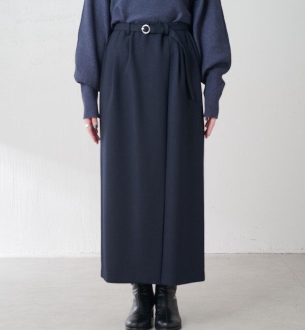  「ウールライクベルテッドスカート」|スカート|