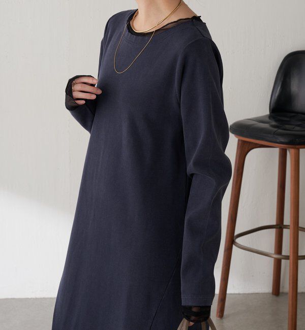  「Q.anos チュールドッキングワンピース」|ワンピース|