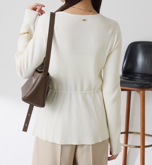  「リブペプラムカーディガン」|ニット・セーター|