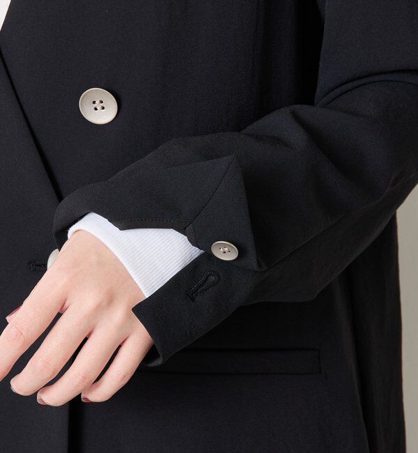  「《自宅で洗える》ジャージノーカラーダブルジャケット/セレモニー」|スーツ|