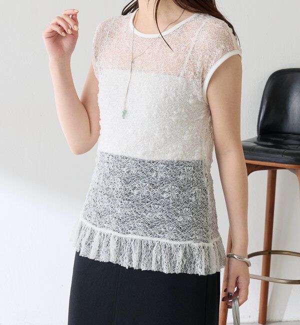  「レースフレンチカットソー」|Tシャツ・カットソー|