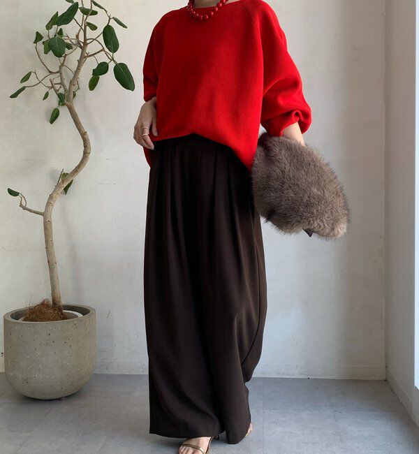  「【累計販売数3万枚突破/23色4サイズ展開！】タックワイドパンツ」|チノ|