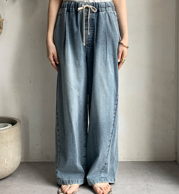  「デニムワイドイージーパンツ」|デニム|