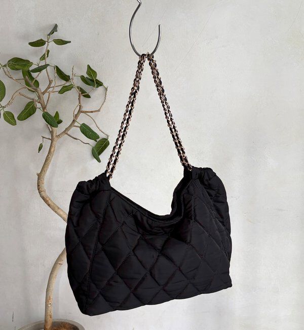  「【WEB限定】ナイロンキルトチェーントート」|トートバッグ|