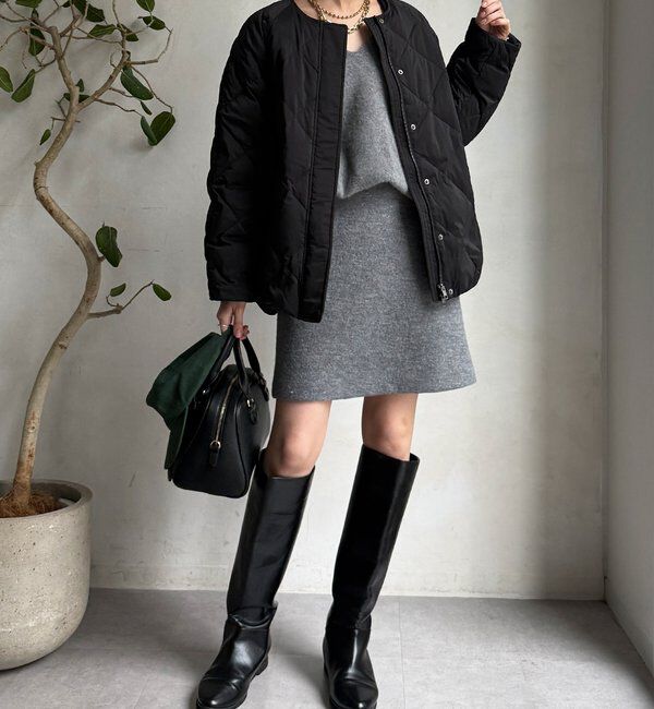  「ストレッチタフタ袖リブショートダウン」|その他|