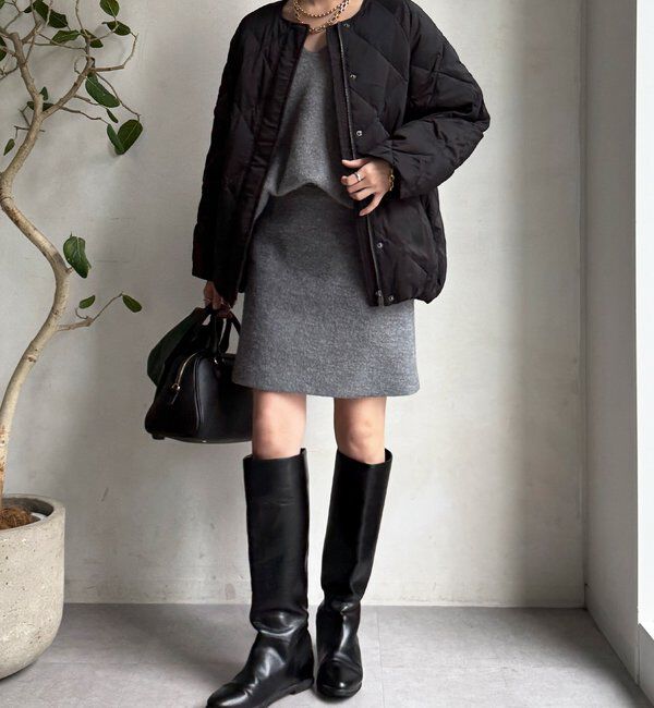  「ストレッチタフタ袖リブショートダウン」|その他|