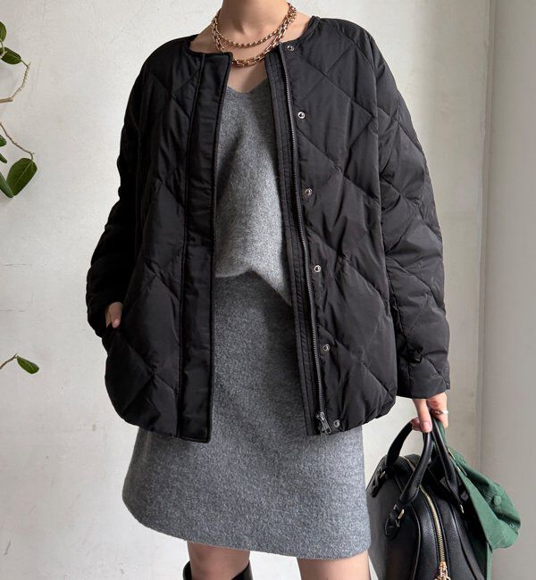  「ストレッチタフタ袖リブショートダウン」|その他|