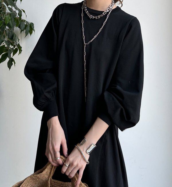  「【WEB限定】バックレースラインワンピース」|ワンピース|ブラック