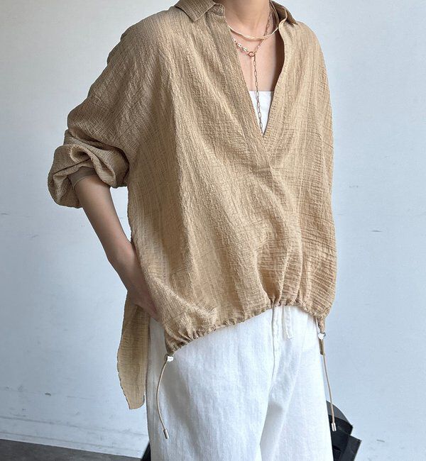  「【WEB限定】ドロストスキッパーシャツ」|シャツ・ブラウス|