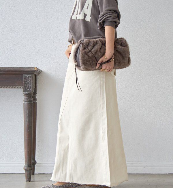  「【MONN.:.(モン)】LOOSE DENIM SKIRT」|スカート|