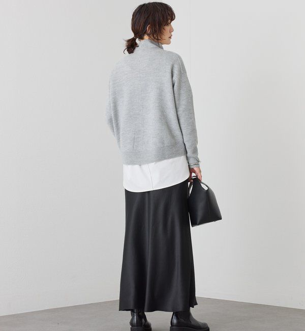  「【5色展開/万能トップス】ウール100NEWボトルネックニット」|ニット・セーター|