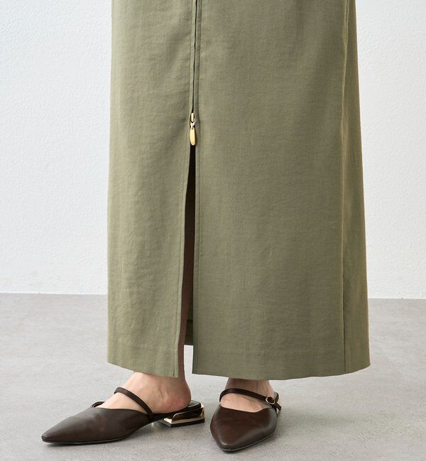  「【ウオッシャブル/多機能】フロントZIPタイトスカート」|スカート|