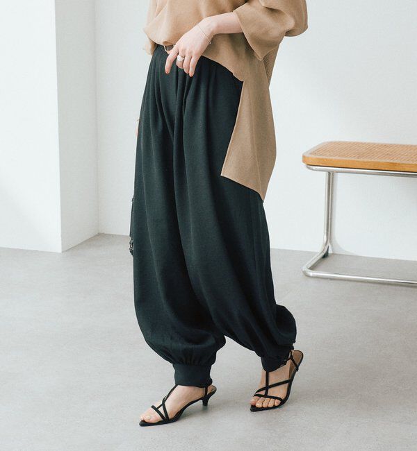  「予約【鮮度抜群/防シワ性/紫外線防止】リネンライクアラジンパンツ」|チノ|