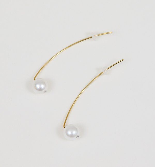  「シェルパールラインフックピアス」|リング|