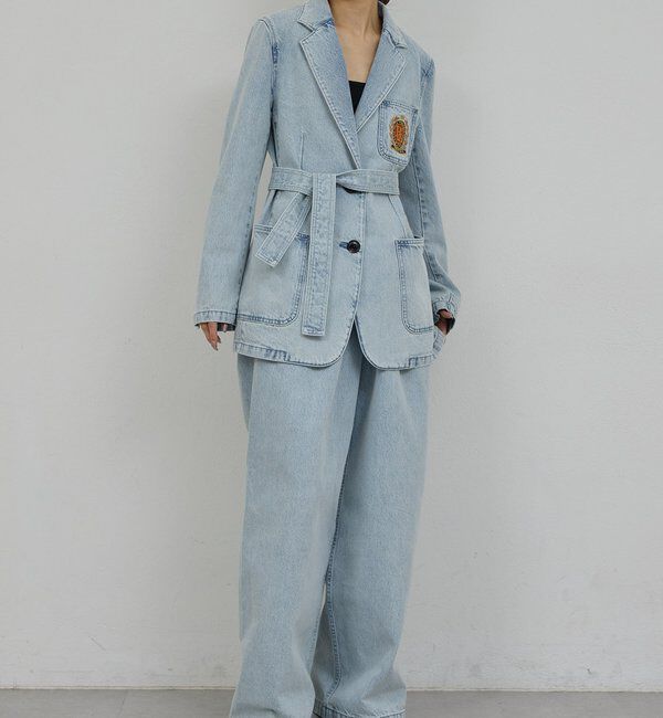  「【PEAS】【セットアップ対応】デニムブレザー」|デニムジャケット|