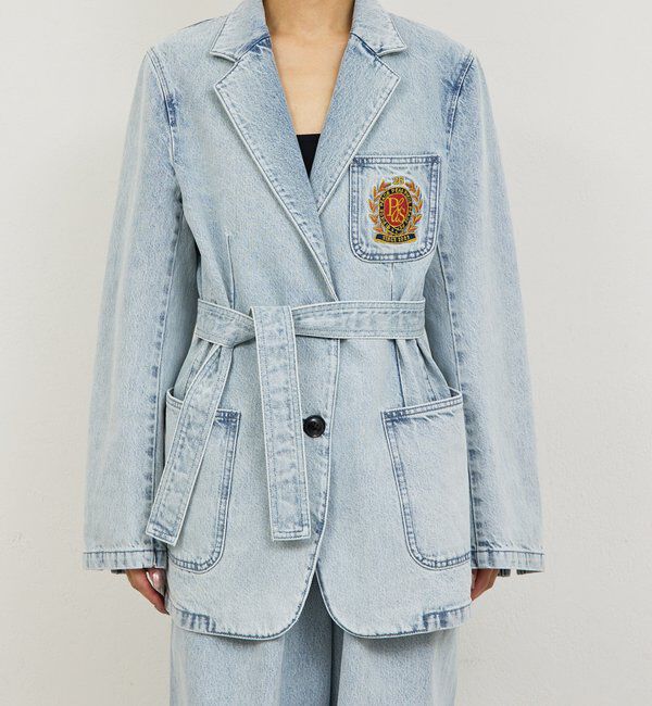  「【PEAS】【セットアップ対応】デニムブレザー」|デニムジャケット|