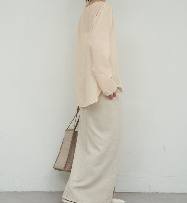  「【手洗い可】ラウンドTガーゼブラウス」|シャツ・ブラウス|