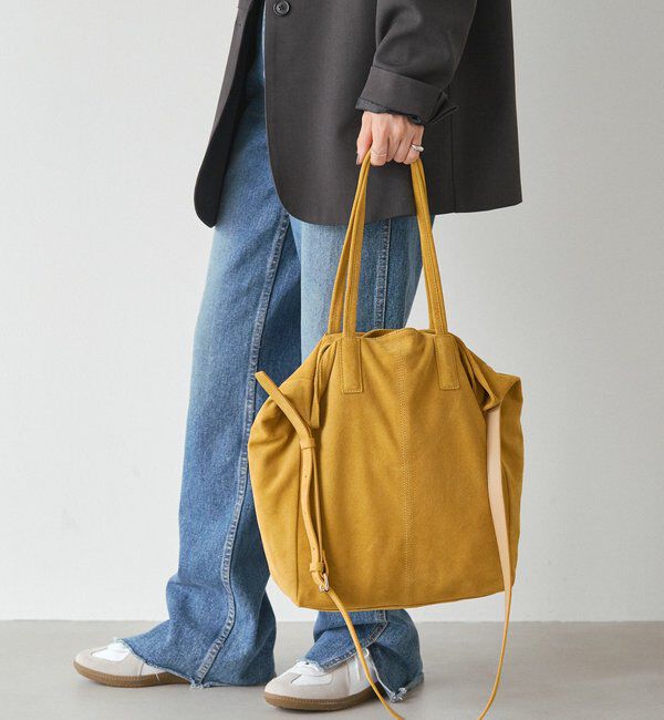  「【再値下げ】スエード2WAYトートバッグ」|トートバッグ|イエロー