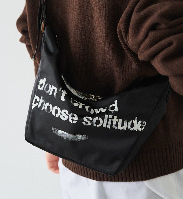  「ステンシル風プリント ナイロン2WAYミニショルダーバッグ」|ショルダー・メッセンジャー|