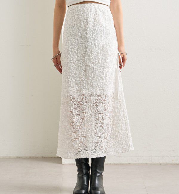  「レースミドル スカート」|スカート|