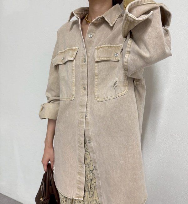  「ダメージデニムシャツ」|シャツ・ブラウス|