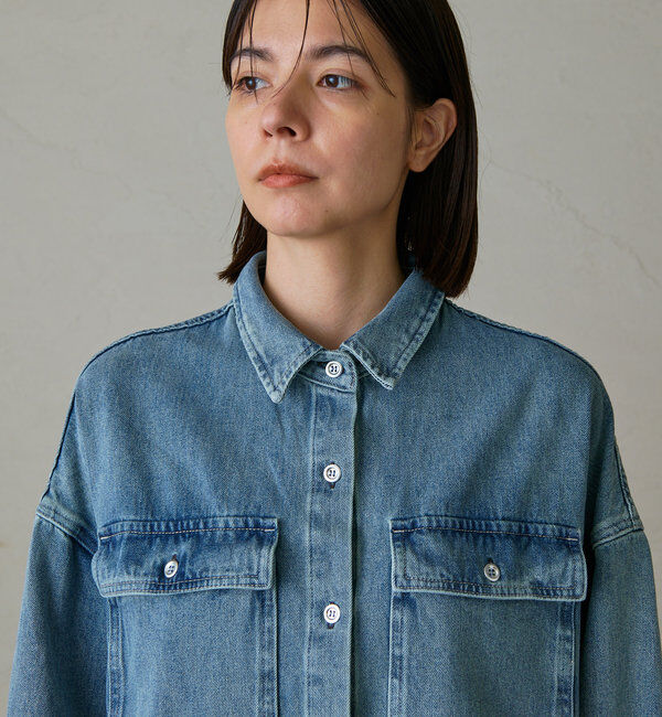  「ダメージデニムシャツ」|シャツ・ブラウス|