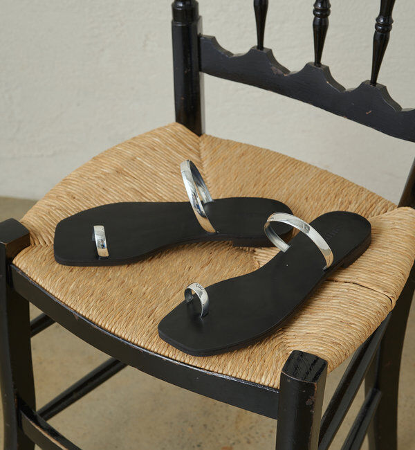  「【GALENA/ガレナ】スクエアラバーサンダル」|ロングブーツ|シルバー