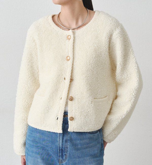  「ウールボアニットコーディガン」|ニット・セーター|