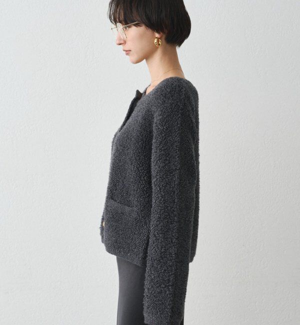  「ウールボアニットコーディガン」|ニット・セーター|