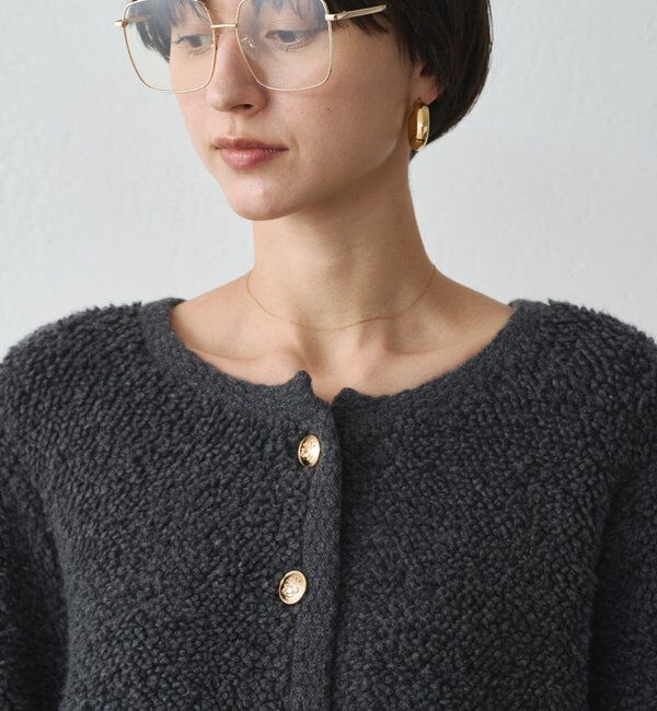  「ウールボアニットコーディガン」|ニット・セーター|