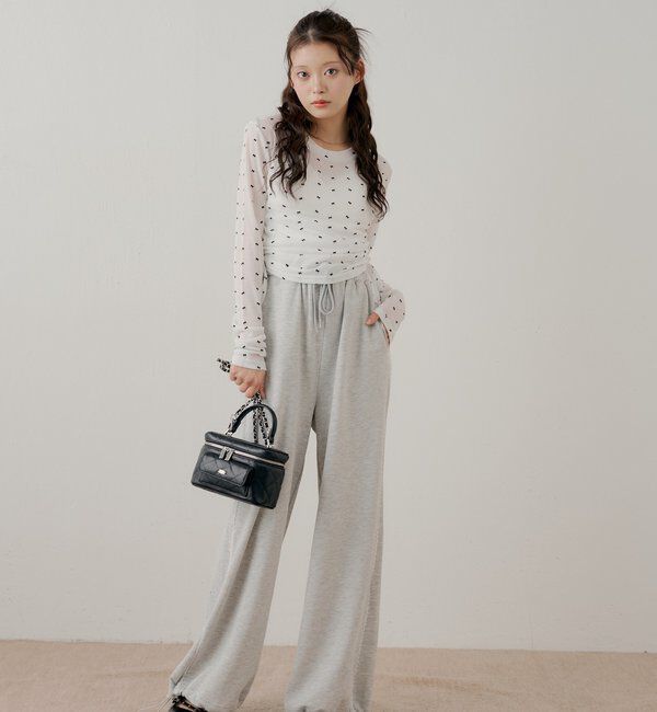  「サイドドロストリボンシアーT」|Tシャツ・カットソー|