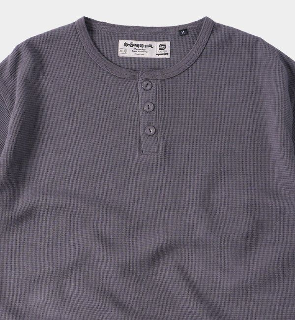  「【Sourcream/サワークリーム】ワッフルヘンリーネックTEE / 2サイズ」|Tシャツ・カットソー|