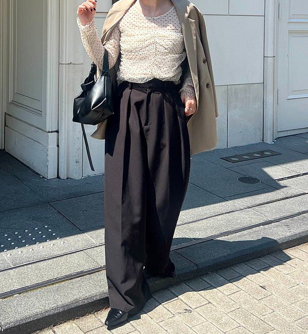  「【人気のため再販！セレモニーにも◎】フロッキードットブラウス」|シャツ・ブラウス|