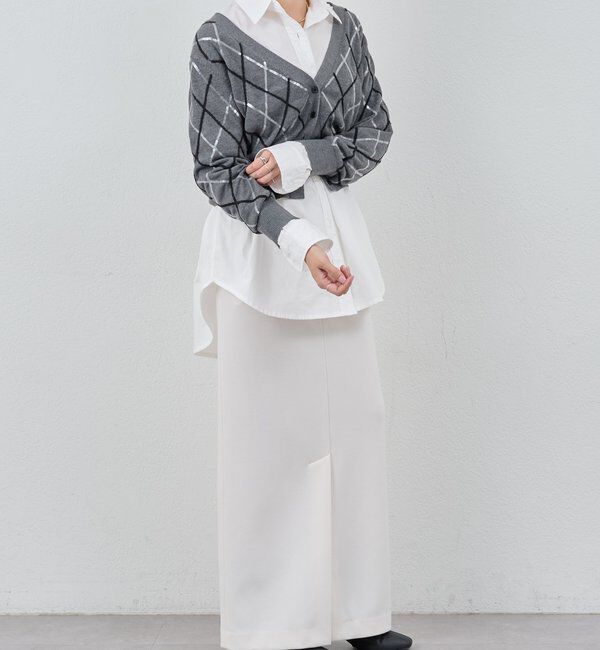  「アーガイルニットカーディガン」|カーディガン|