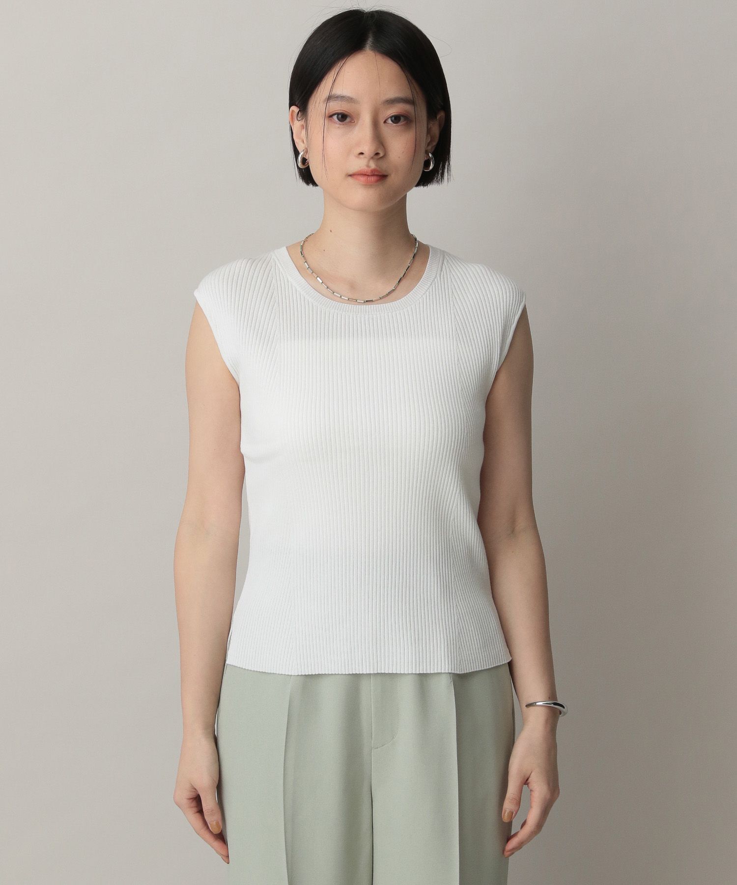 A part by 「アセテートニットタンクノースリーブ」|ニット・セーター|