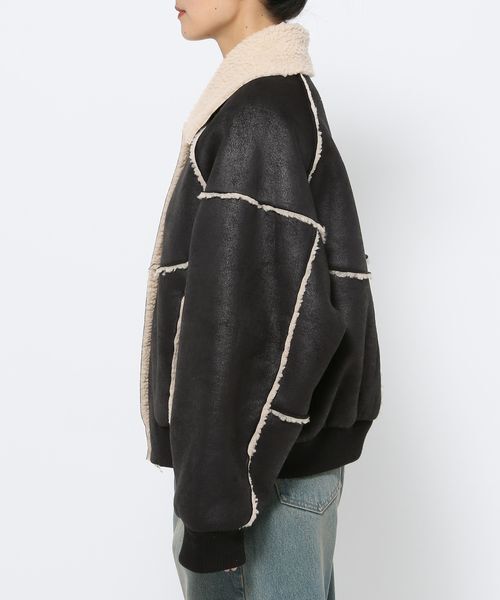 LOWRYS FARM「ムートンボアブルゾン」|ブルゾン・スタジャン|