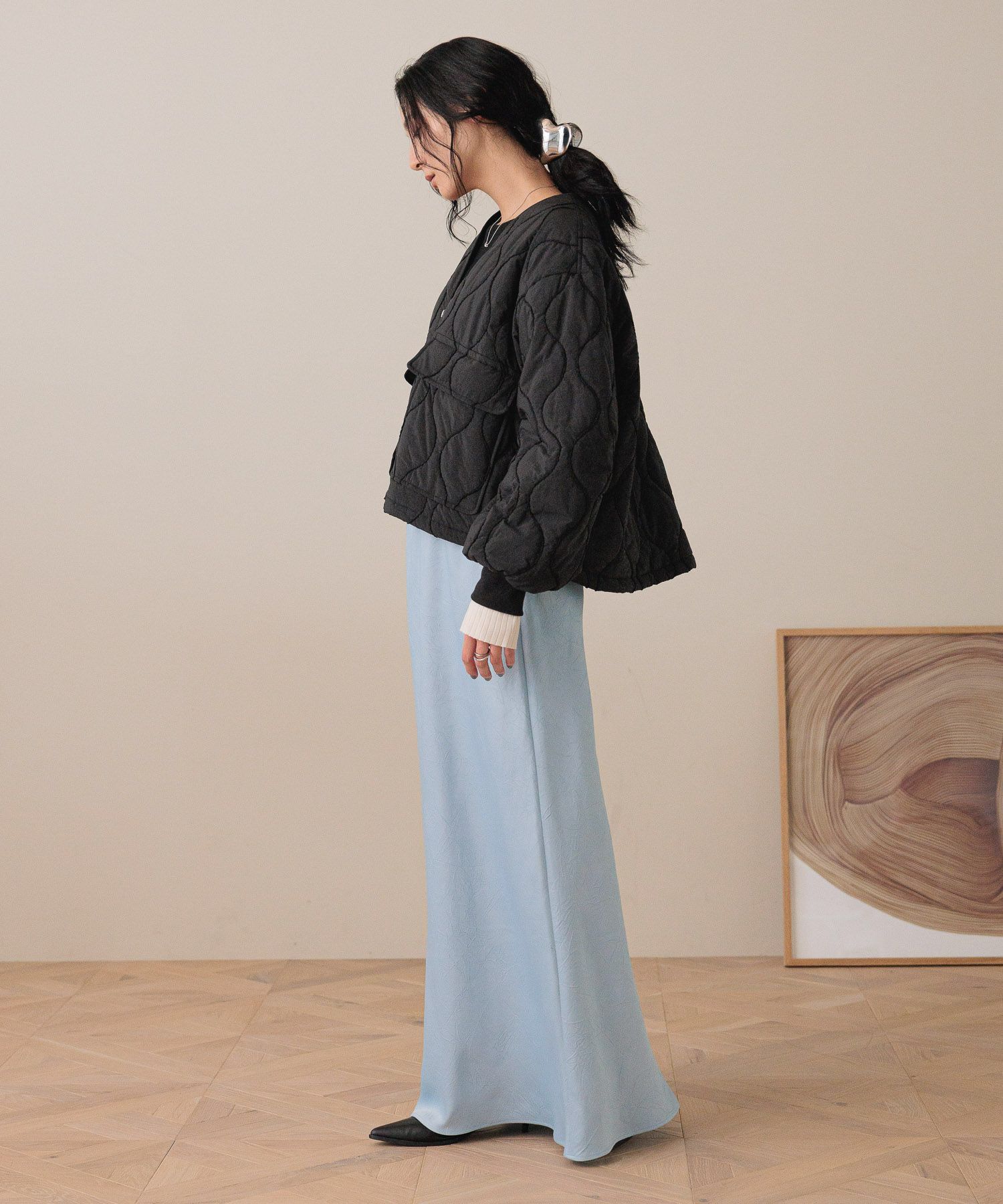 LOWRYS FARM「キルティングショートブルゾン」|ブルゾン・スタジャン|