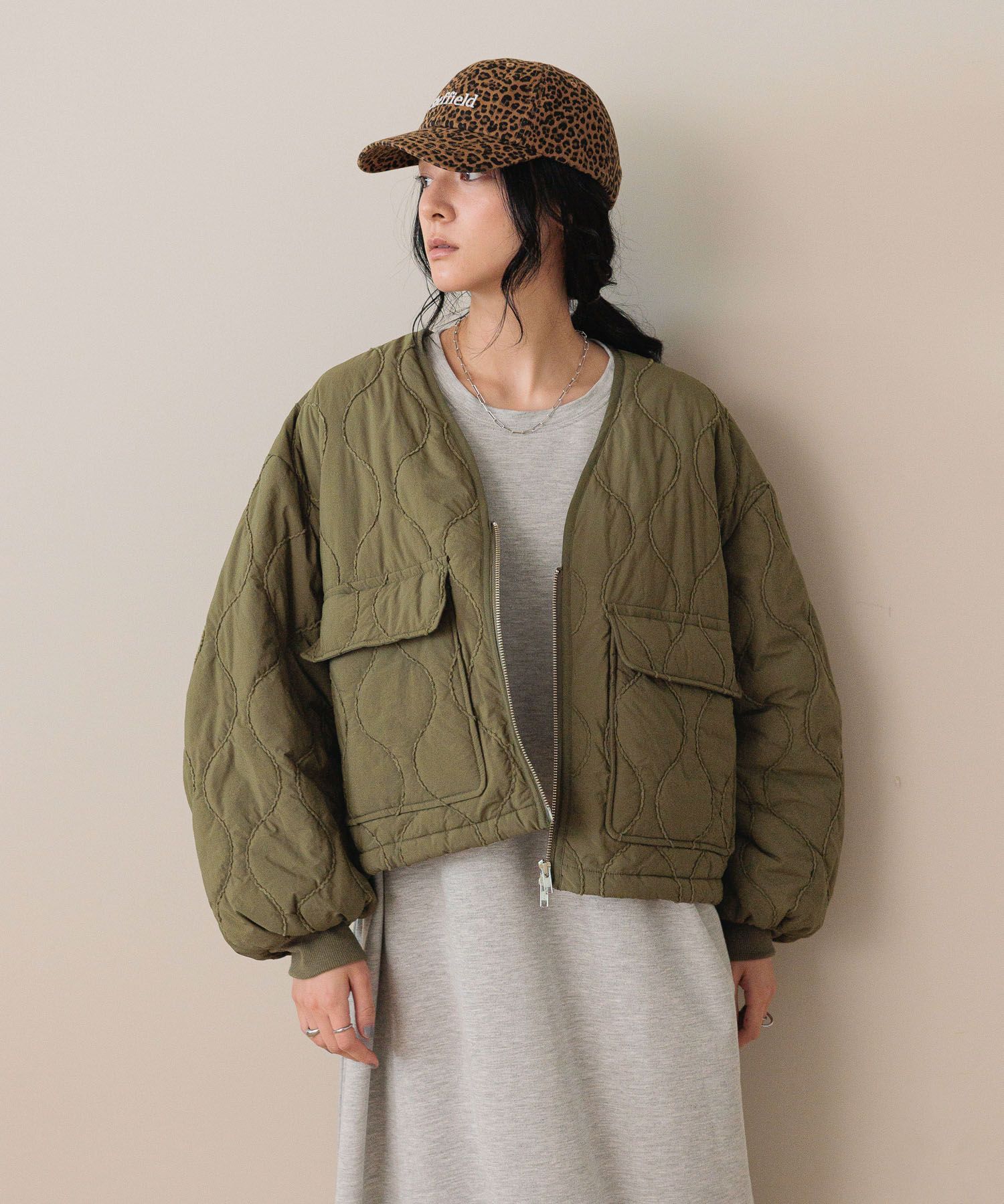 LOWRYS FARM「キルティングショートブルゾン」|ブルゾン・スタジャン|GRN8