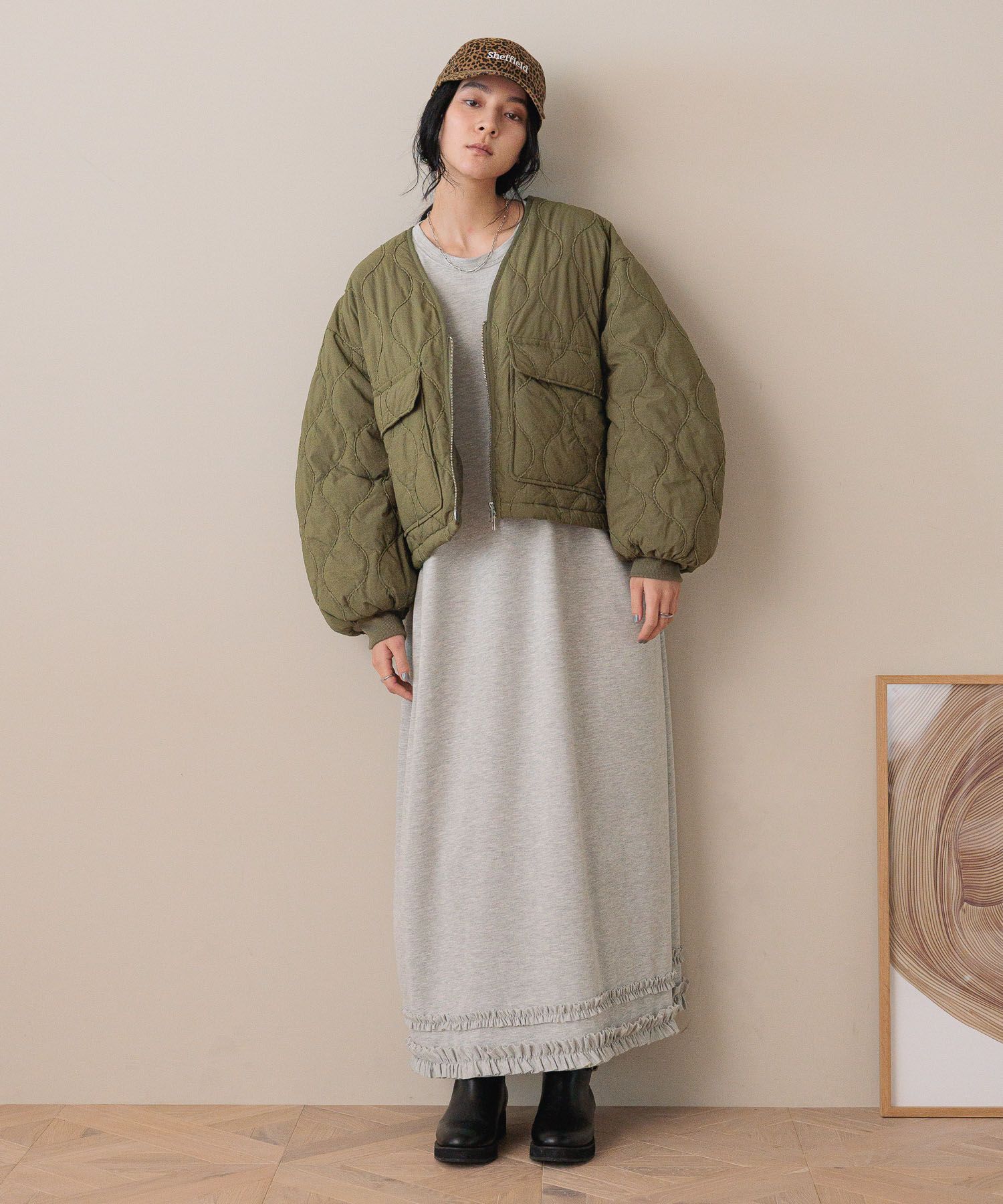 LOWRYS FARM「キルティングショートブルゾン」|ブルゾン・スタジャン|