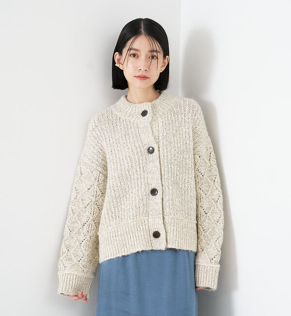 collex「ミックスヤーンボックスショートカーディガン」|カーディガン|