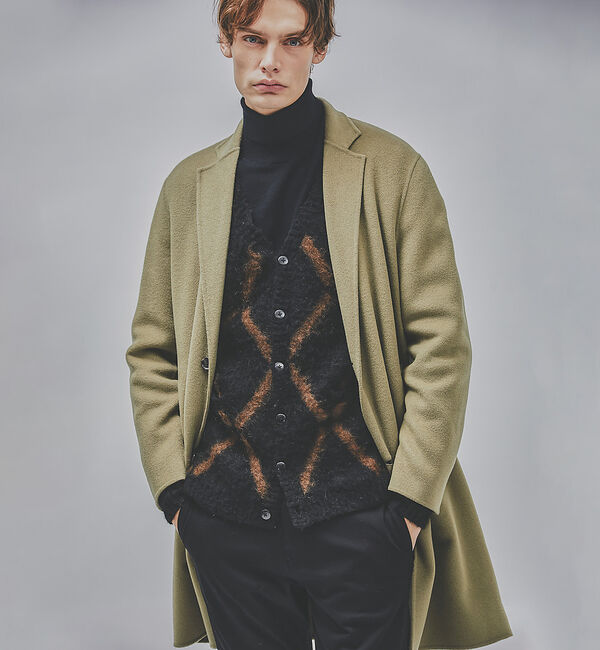 ABAHOUSE「【モヘアブレンド】アーガイル Vネック カーディガン」|カーディガン|